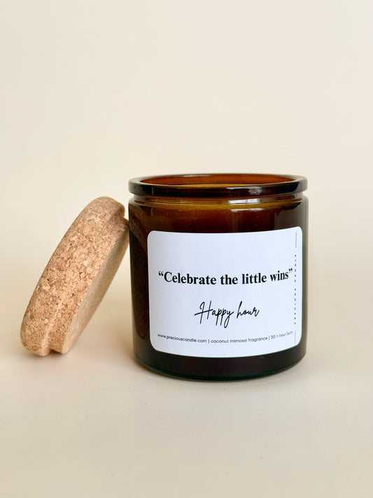 Organic, Vanilla, Citrus Fragrance Soy Candle, For Relaxation-Handmade Self-Care - Gifts