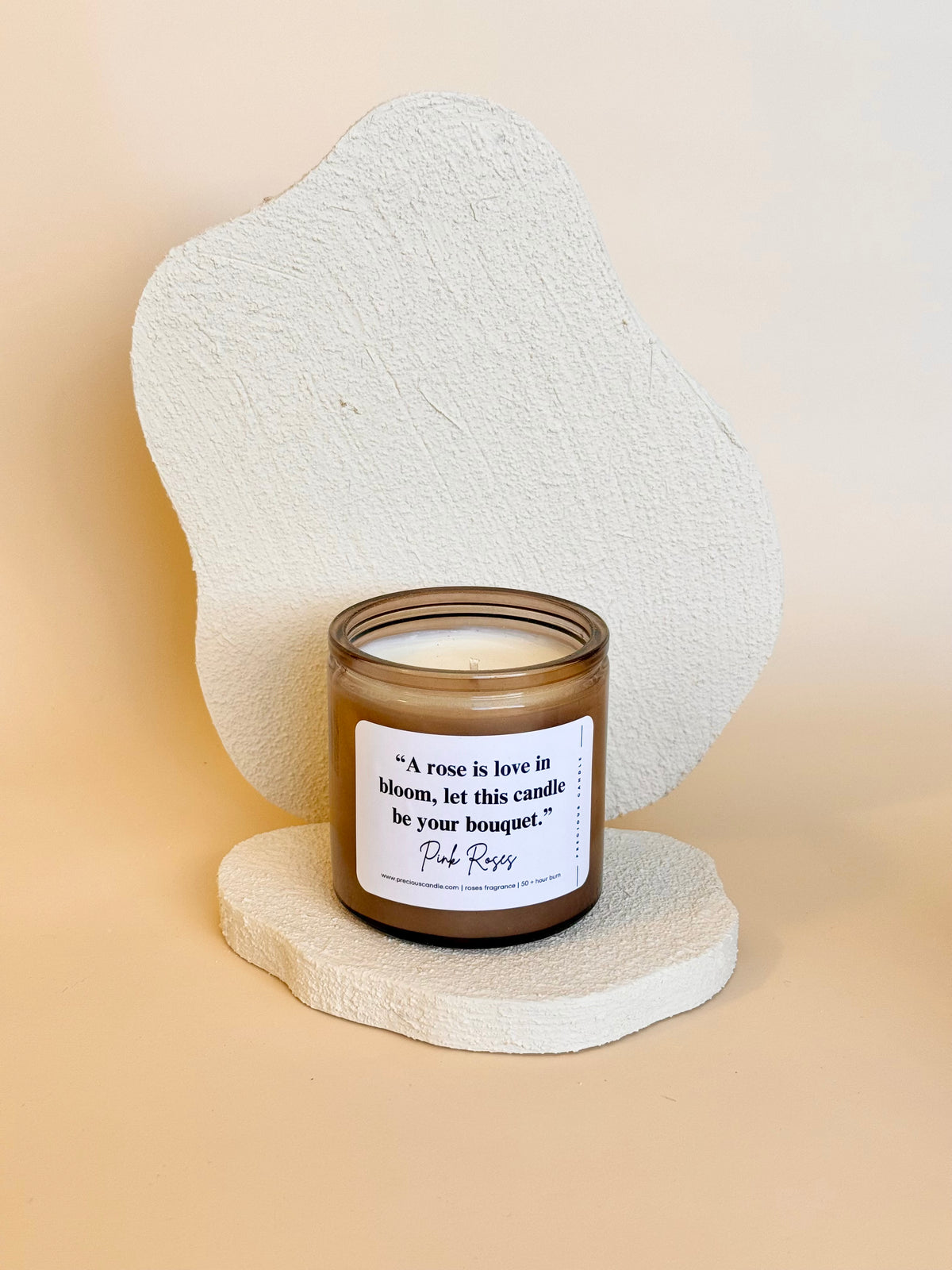 Organic, Roses Fragrance Soy Candle, For Relaxation-Handmade Self-Care - Gifts.